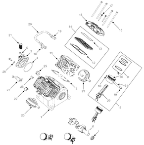 Pump Parts Diagram and Parts List for TQ312500  Campbell Hausfeld Compressor